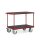 Tischwagen TAUROFLEX Serie F 600, 2 Ladeflächen 850x500 mm mit waagerechtem Griff, TPE-Räder, Traglast: 500 kg, Farbe: RAL 3002
