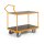 ERGOTRUCK-Tischwagen, 2 Ladeflächen 850x500 mm, ohne Bordleisten, Gesamttraglast 500 kg, RAL 1028