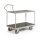 ERGOTRUCK-Tischwagen, 2 Ladeflächen 850x500 mm, ohne Bordleisten, Gesamttraglast 500 kg, RAL 7035
