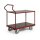 ERGOTRUCK-Tischwagen, 2 Ladeflächen 850x500 mm, ohne Bordleisten, Gesamttraglast 500 kg, RAL 3002
