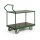 ERGOTRUCK-Tischwagen, 2 Ladeflächen 850x500 mm, ohne Bordleisten, Gesamttraglast 500 kg, RAL 6011