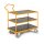 ERGOTRUCK-Tischwagen, 3 Ladeflächen 850x500 mm, 2 davon mit Bordleisten, Gesamttraglast 500 kg, RAL 1028