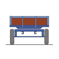 Handpritschenwagen, Traglast 750 kg, Ladefläche 1000x700 mm, 4 Bordwände, Vollgummi-Räder, RAL 5010