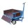 Handpritschenwagen, Traglast 750 kg, Ladefläche 1000x700 mm, 4 Bordwände, Vollgummi-Räder, RAL 5010