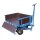 Handpritschenwagen, Traglast 750 kg, Ladefläche 1000x700 mm, 4 Bordwände, Luft-Räder, RAL 5010