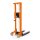 Handwindenstapler mit Gabelaufnahme, Polyurethan-Rollen,  4-Wege-Fahrwerk, Traglast 300 kg, Hubhöhe 1500 mm, RAL  2004